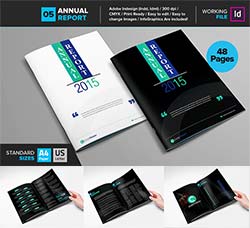 indesign模板－年终报刊(48页/通用型)：Clean Corporate Annual Report V5